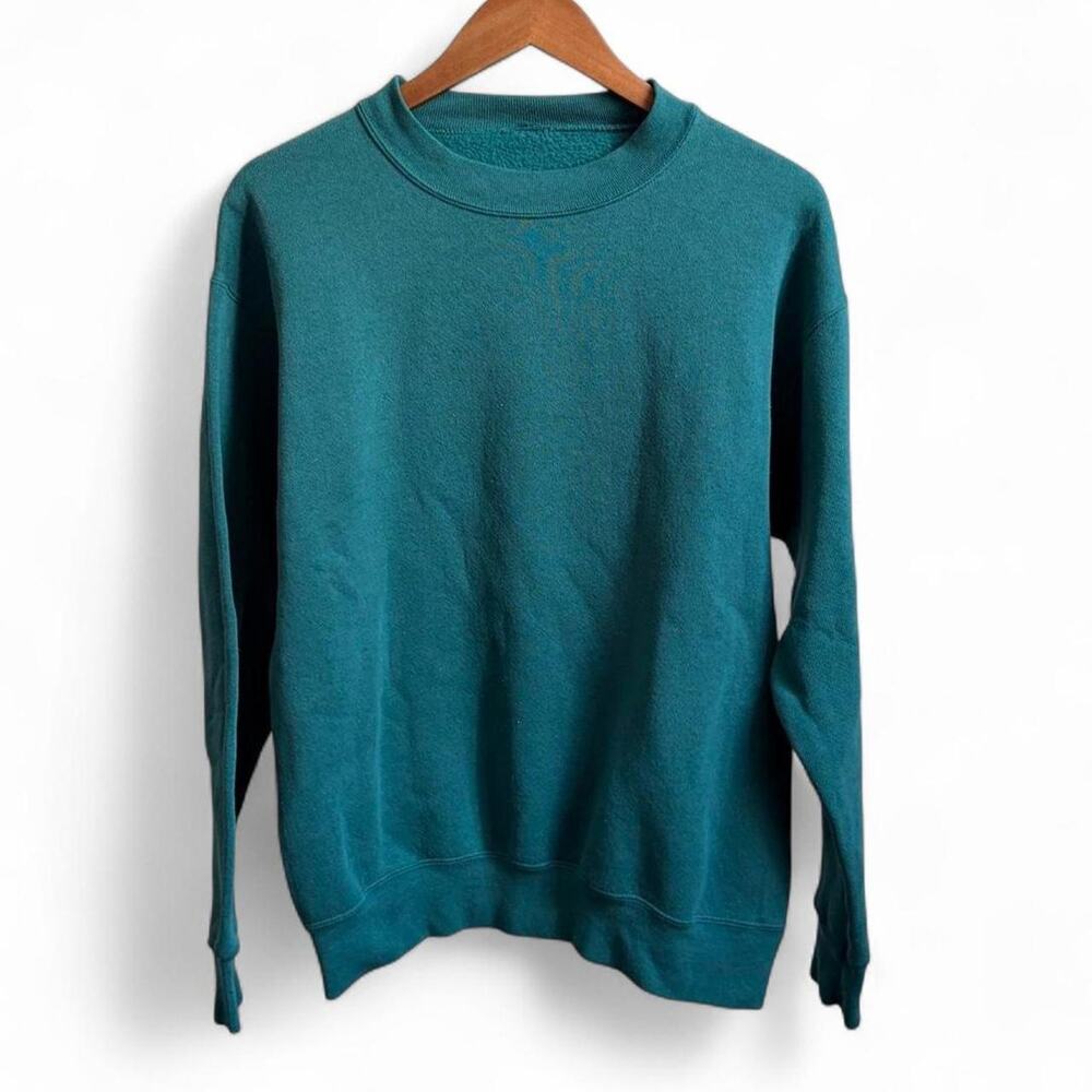 Vintage 90s Minimalist Preppy Sportswear Mens M Outdoor Retro Sweatshirt